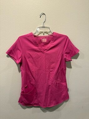 Ava Therese Hot Pink Scrub Top
